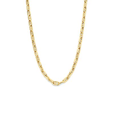 Ketting Ankerschakel Ronde Buis geelgoud 5,8 mm 45 cm