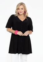 Yoek Tuniek wide bottom geknoopt | Zwart | Maat 46/48