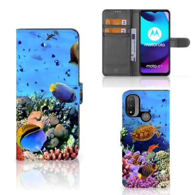 Motorola Moto E20 | E30 | E40 | Telefoonhoesje | Met pasjeshouder | Vissen