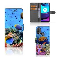 Motorola Moto E20 | E30 | E40 | Telefoonhoesje | Met pasjeshouder | Vissen