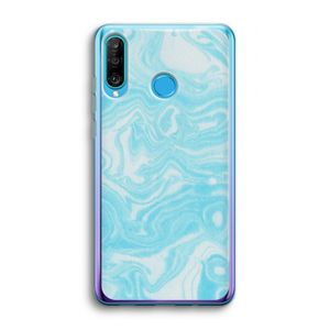 Waterverf blauw: Huawei P30 Lite Transparant Hoesje