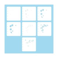 Nellie's Choice • layered combistencil set flower corner-1 7stuks
