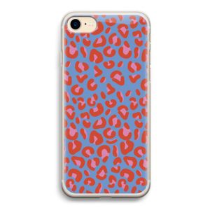 Leopard blue: iPhone 7 Transparant Hoesje