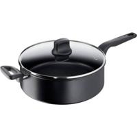 Tefal Hard Titanium Pro Hapjespan met Deksel - Ø28cm - Inductie - Aluminium - Zwart - thumbnail