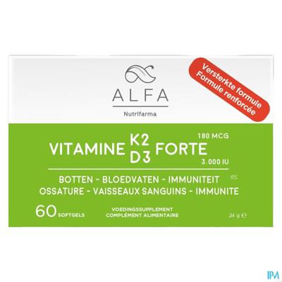 Alfa Vitamine K2 D3 Forte 60 Softgels