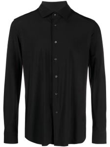 Corneliani long-sleeve stretch-design shirt - Noir