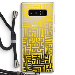 Majorelle Blue Print: Samsung Galaxy Note 8 Transparant Hoesje met koord