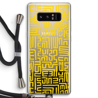 Majorelle Blue Print: Samsung Galaxy Note 8 Transparant Hoesje met koord
