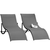 Ligbed set van 2 - Stoelen - Tuinstoelen - Tuinstoel - Loungebed - Tuinset - Zonnebed - Relaxstoel -Tuinmeubelen - A...