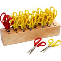 Creativ Company Ronde kinderscharen met scharenblok, 24st.