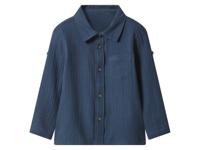 lupilu Mousseline kinder overhemd (Donkerblauw, 110/116)