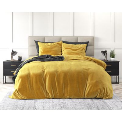 Sleeptime - Velvet Dekbedovertrek - Goud - 200 x 220 Sleeptime - Velvet Dekbedovertrek - Goud - 200 x 220