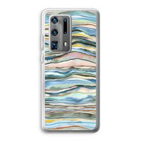 Watercolor Agate: Huawei P40 Pro Plus Transparant Hoesje