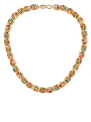 Susan Caplan Vintage collier D'Orlan à ornements en cristal (années 1990)