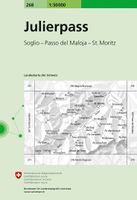 Wandelkaart - Topografische kaart 268 Julierpass | Swisstopo - thumbnail