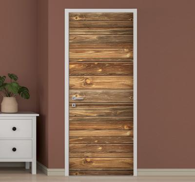 Oude houten glazen deursticker