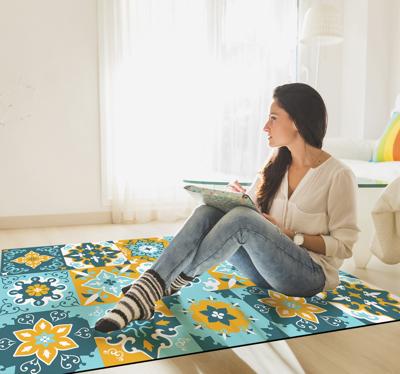 Geometrisch Tegel Effect vinyl tapijt