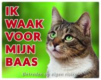 Katten Waakbord - Ik waak voor mijn baas Tabby
