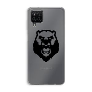 Angry Bear (black): Samsung Galaxy A12 Transparant Hoesje