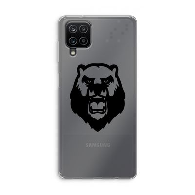 Angry Bear (black): Samsung Galaxy A12 Transparant Hoesje