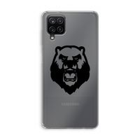 Angry Bear (black): Samsung Galaxy A12 Transparant Hoesje