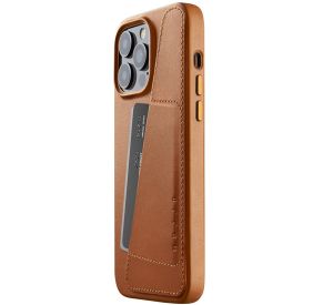 Mujjo Leather Wallet Case iPhone 14 Pro Max bruin - MUJJO-CL-030-TN