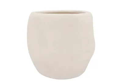 Lisboa organische bloempot voor binnen 14X14X13CM wit