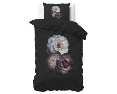Sleeptime Deep Flowers Zwart 140 x 200/220 cm