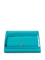 Giuseppe Zanotti pochette Cleopatra à plaque logo - Bleu - thumbnail