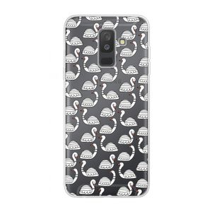 Zwanen: Samsung Galaxy A6 Plus (2018) Transparant Hoesje