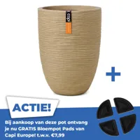 Vaas elegant rib nl d46h58cm beige