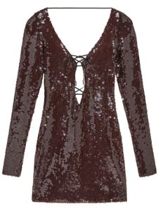 16Arlington robe Solarium à sequins - Marron