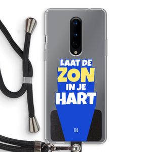Laat de zon in je hart: OnePlus 8 Transparant Hoesje met koord