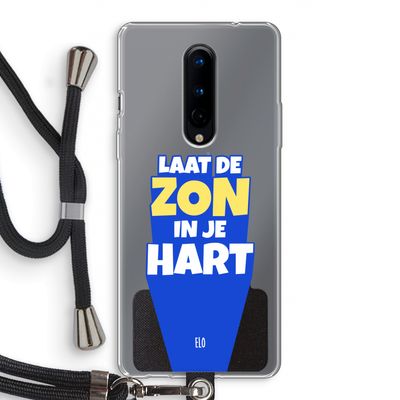 Laat de zon in je hart: OnePlus 8 Transparant Hoesje met koord