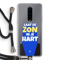 Laat de zon in je hart: OnePlus 8 Transparant Hoesje met koord
