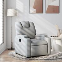 Relaxfauteuil lichtgrijze stof