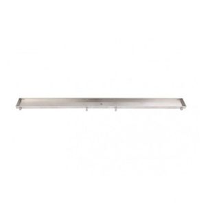 Tegelinlegrooster Brauer RVS Omkeerbaar tbv Douchegoot STD/W/PS 140x7 cm Inclusief Afstandhouders Brauer