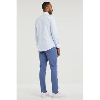 Michaelis slim fit overhemd Kent met all over print lichtblauw Michaelis slim fit overhemd Kent met all over print lichtblauw