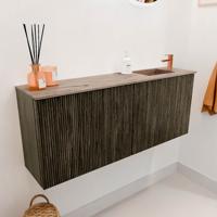 Toiletmeubel Mondiaz Joya Dlux | 100 cm | Meubelkleur Shadow | Faye wastafel Arena Wasbak Rechts | 1 kraangat