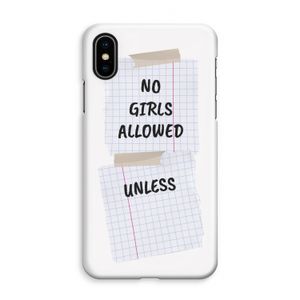 No Girls Allowed Unless: iPhone XS Max Volledig Geprint Hoesje