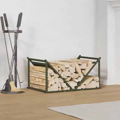 Brandhoutrek 70x43x34,5 cm koudgewalst staal olijfgroen