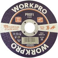 WorkPro WP406380 Doorslijpschijf 125 mm 10 stuk(s) Inox, Metaal