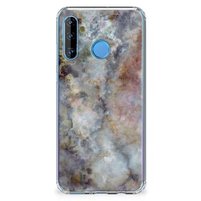 Huawei P30 Lite Anti-Shock Hoesje Marmer Grijs Huawei P30 Lite Anti-Shock Hoesje Marmer Grijs