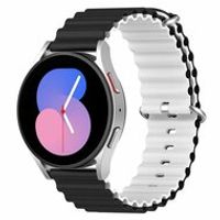 Ocean Style bandje - Zwart / wit - Samsung Galaxy Watch Active 2 - thumbnail
