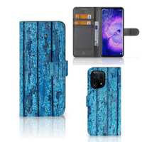 OPPO Find X5 Book Style Case Wood Blue - thumbnail