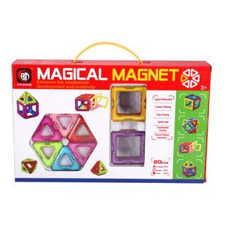 Science Magnetische tegels diverse vormen 20 delig 6,5 cm