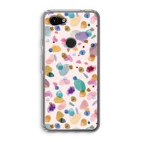 Terrazzo Memphis Pink: Google Pixel 3a Transparant Hoesje