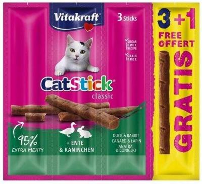 VITAKRAFT CatStick Duck with rabbit - Kattensnoepje - 3 + 1 gratis!