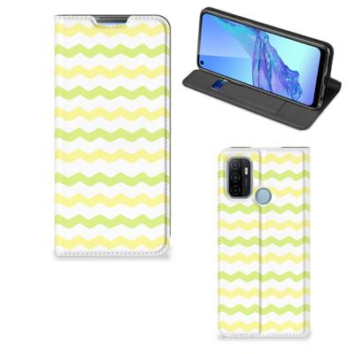 OPPO A53 | A53s | Hoesje met Magneet | Waves Yellow