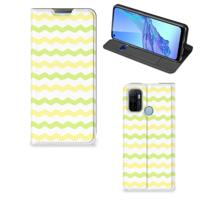 OPPO A53 | A53s | Hoesje met Magneet | Waves Yellow